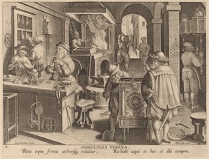 鉄の時計 作： Workshop of Philip Galle after Jan van der Straet