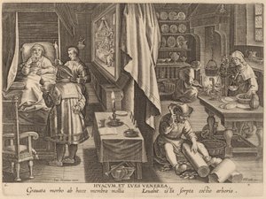Guaiacum と性感染症 作： Workshop of Philip Galle after Jan van der Straet