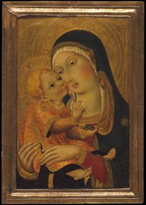 マドンナとチャイルド、カリフォルニア州。 1448-60。 作： Workshop of Sano di Pietro