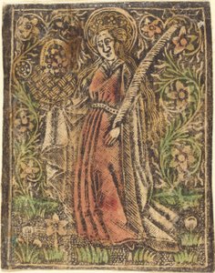 聖ドロシー、c。 1480年。 作： Workshop of the Master of the
