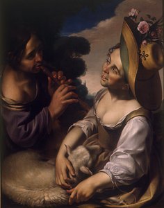 羊飼いの娯楽、17世紀前半。 作： Wouter Pietersz. Crabeth the Younger