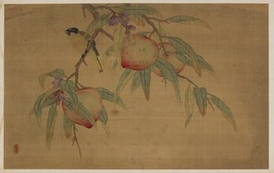 鳥・果実・花図 清時代・1741年 作： Wu Zhang
