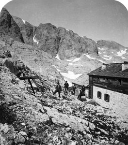 Simony Hut、オーストリア、ザルツカンマーグート、c1900年代。 作： Wurthle and Sons