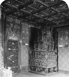 王子部屋、Festung Hohensalzburg、オーストリア、ザルツブルグ、c1900年代の炉。 作： Wurthle and Sons
