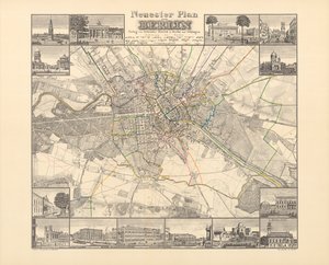 ベルリンの歴史地図、Verlag von Gebrueder Rocca、ベルリン1838