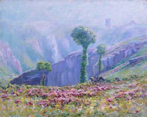 「夏の霧、ラ・クルーズの谷」、1880～1940年 作： Wynford Dewhurst