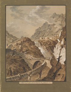 スイスのゴタール山に向かう悪魔の橋、1785年～1824年。 作： Xaver Triner