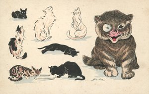 太った猫、モノクルを着て、さまざまなあまり好きではない猫