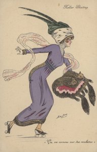 かなり贅沢な服装の女の子、ローラースケート 作： Xavier Sager