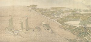 乾隆帝の南部視察ツアー、スクロール4：懐の合流...、1770年。 作： Xu Yang