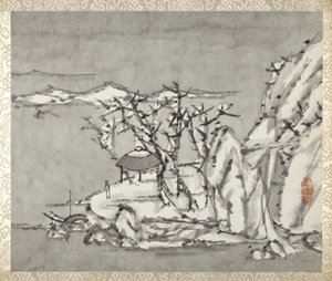 劉松風のための「風景と書」のアルバムより「風景と人物 作： Xugu