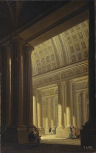 寺院の内部ビュー。ドリス式前庭、1781 作： Yakov Gerasimovich Farafontyev