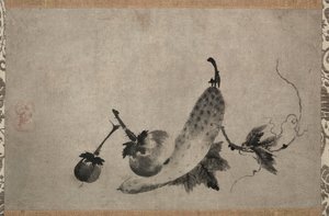 きゅうりとなす、1500年代。 作： Yamada Doan