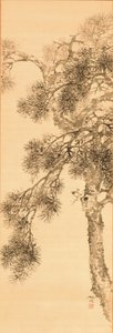 松、1856年以前（シルクにインク）