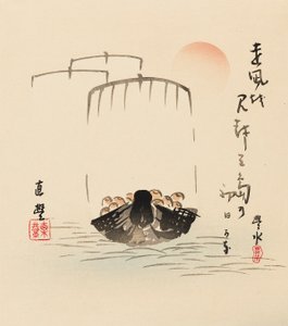 木版画 - 宝船、19世紀後半 作： Yamamoto Hosui