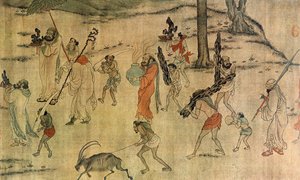 唐の宮廷に貢物を持参する臣下、600～673年頃（絹本に墨・彩色 作： Yan Liben (attr. to)