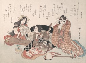 音楽を奏でる女性たち 19世紀 作： Yanagawa Shigenobu