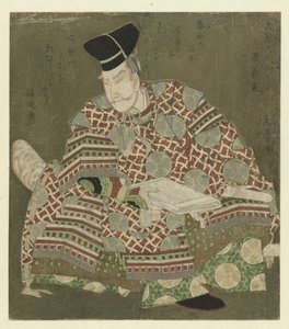 座っている戦士 作： Yashima Gakutei