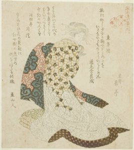 東方朔（東方朔） 『道士仙人の生涯 七人組』より 作： Yashima Gakutei