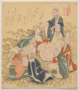 シリーズ 10 の有名な数 (Meis? j?ban) から、Eight Drunken Immortals (Inch? hassen) 作： Yashima Gakutei