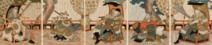 水滸伝五虎将（すいこでんごこしょう）" 作： Yashima Gakutei