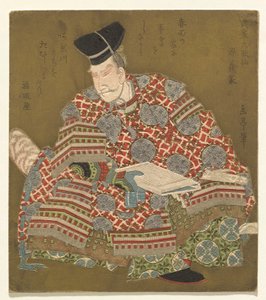 Minamoto no Yoshiie, from the series Six Immortal Samurai Poets (Buke Rokkasen) 作： Yashima Gakutei