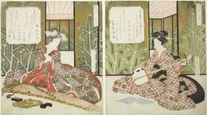 三連祭壇画「三曲」より第1番（その一） 作： Yashima Gakutei