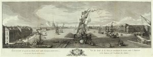 海軍本部と科学アカデミーの本からネヴァ川下流の眺め、1753 年、サンクトペテルブルクの 50 周年記念 作： Yefim Grigoryevich Vinogradov