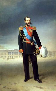 皇帝アレクサンドル2世の肖像」1818-1881年、1875年。 作： Yegor Bottman