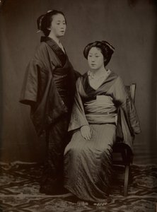 [添乗員付きの芸者」1860年代 作： Yokoyama Matsusaburo