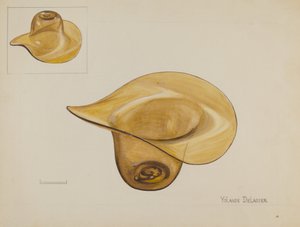 ガラスの帽子、1936年頃 作： Yolande Delasser
