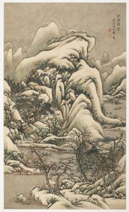 山荘の雪、12枚の葉のアルバムより 作： Yongxi Jin
