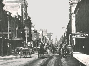 ジョージストリート、シドニー、オーストラリア、1895年。 作： York and Son