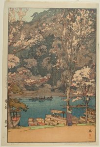 嵐山、"桜八景 "シリーズより 作： Yoshida Hiroshi