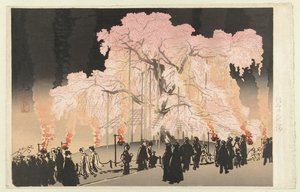 円山公園の夜桜 丸山の夜桜 作： Yoshikawa Kanpo