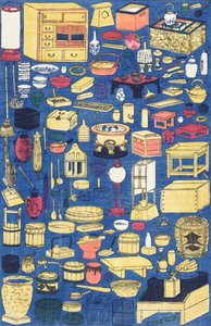 歌川芳崖の様々な生活用品 作： Yoshikazu Utagawa