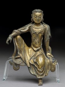観音菩薩像 元時代（金銅） (119004も参照) 作： Yuan Dynasty Chinese School