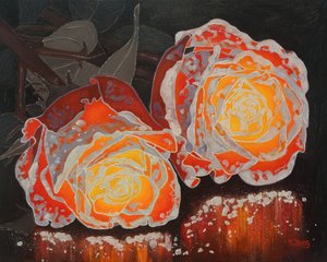 アッシュ・ローズ、2023年（キャンバスに油彩） 作： Yue Zeng