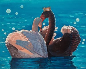 ロイヤル・カップル、2023年（キャンバスに油彩） 作： Yue Zeng