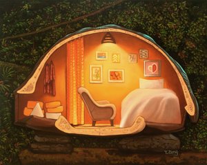 亀の家、2023年（キャンバスに油彩）