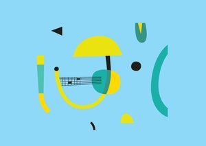 抽象的な幾何学構図、2017年（ベクターイラスト） 作： ユリア・ドロボワ