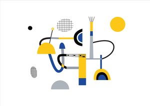 抽象的な幾何学構図、2017年（ベクターイラスト）