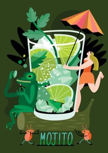モヒート、2017年（ベクターイラスト）
