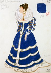 ポーランド婦人、イヴ・ボナによる衣装スケッチ 作： Yves Bonnat