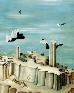 語らずとも、形づくることもなく 作： Yves Tanguy