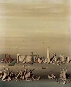 草と風の間に 作： Yves Tanguy