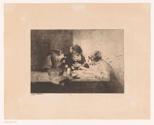 着せ替えをしたサルが犬とサルに作文のレッスンをする 作： Zacharie Noterman