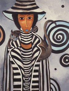 黒と白、2005年（キャンバスに油彩） 作： Zanara Sabina Nedelcheva Williams