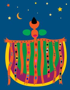 夜のアフリカ、2019年（デジタル） 作： Sabina Nedelcheva Williams