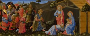 マギの崇拝、c。 1433年～1434年 作： Zanobi Strozzi